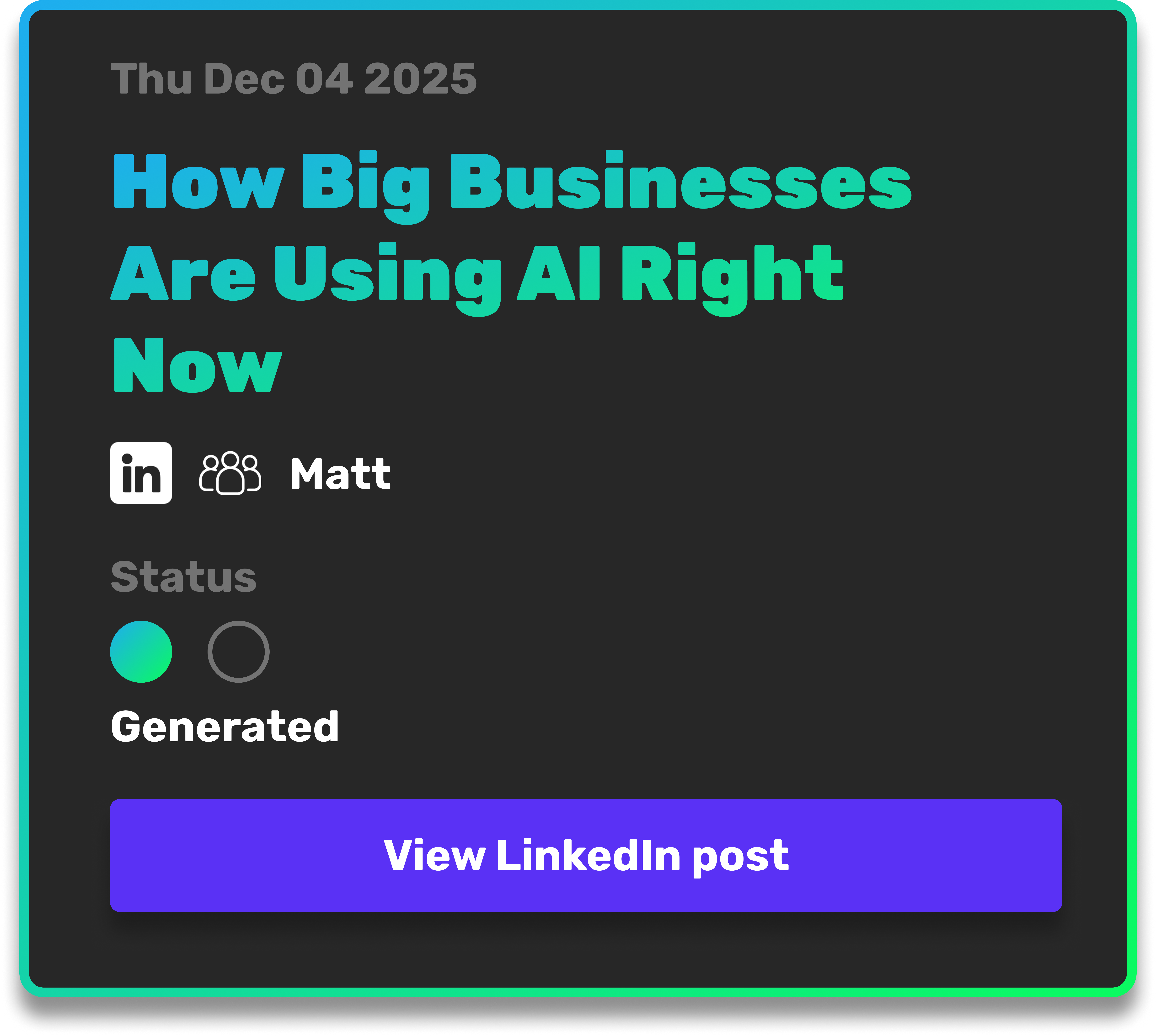 Create reactive content in one click