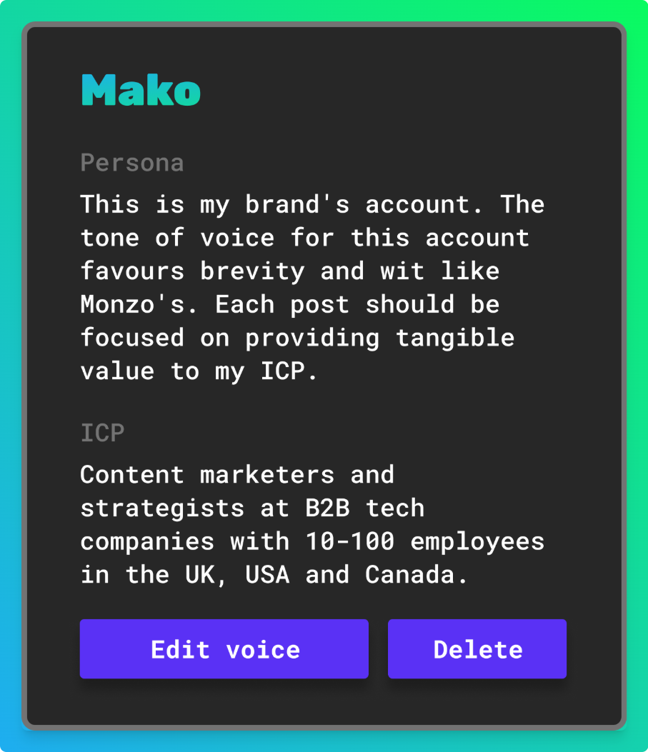 Manage multiple voices